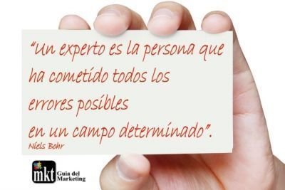 Un experto es la persona que ha cometido todos los errores posibles en un campo determinado Un experto es la persona que ha cometido todos los errores posibles en un campo determinado
